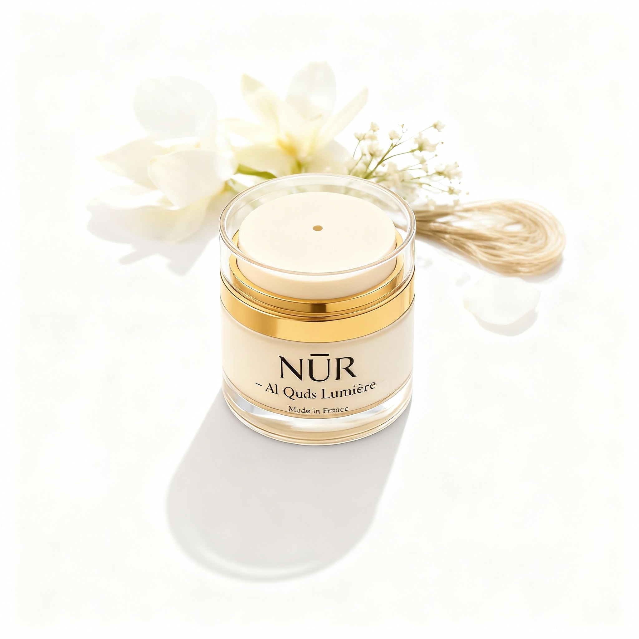 musc blanc al quds lumiere texture gel parfum propre et elegant